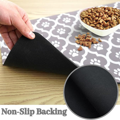 Dog Food Mat 16X24 Inch Pet Feeding Absorbent Mats - Image 5