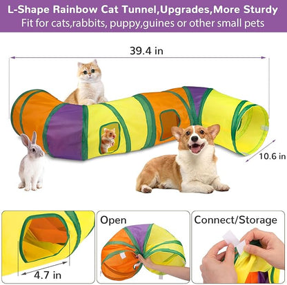 Retro Shaw 33Pcs Cat Toys with Tunnels, Interactive Kitten Toys - Image 3