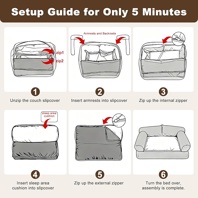 Cat Beds for Indoor Cats, Cat Couch Bed, Cute Cats Sofas for Medium Pets - Image 8
