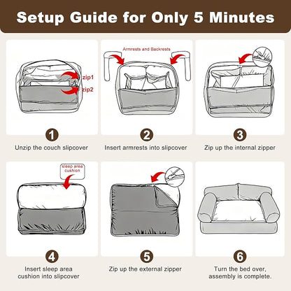 Cat Beds for Indoor Cats, Cat Couch Bed, Cute Cats Sofas for Medium Pets - Image 8