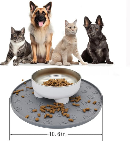 Silicone pet Food mat, Dog Food and Water mat, Raised Edge Rubber mat - Image 2