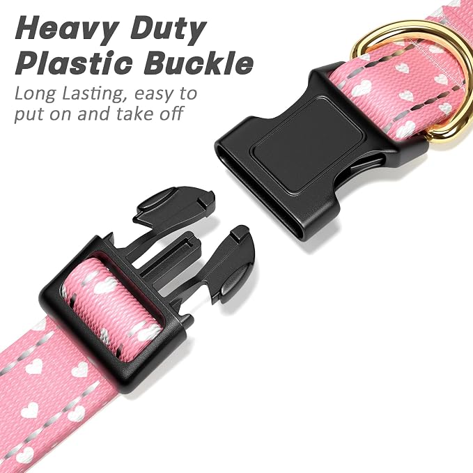 Reflective Dog Collar for Large Dogs, Cute Adjustable Heavy-Duty Nylon Puppy - Image 4