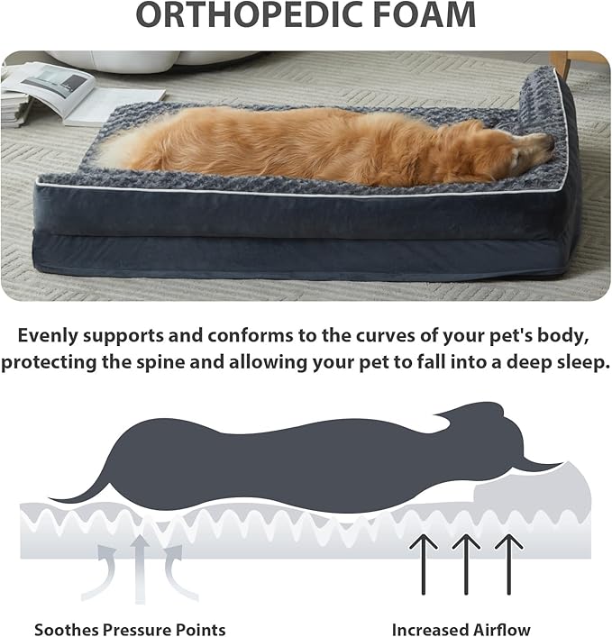BFPETHOME Orthopedic Dog Beds for Large Dogs-Waterproof Sofa Dog Bed - Image 3