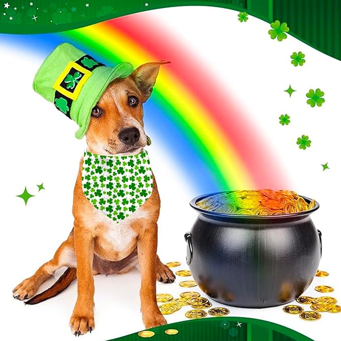 St. Patrick's Day Dog Bandana, 2 Pack Adjustable Holiday Party Pets Saint - Image 4
