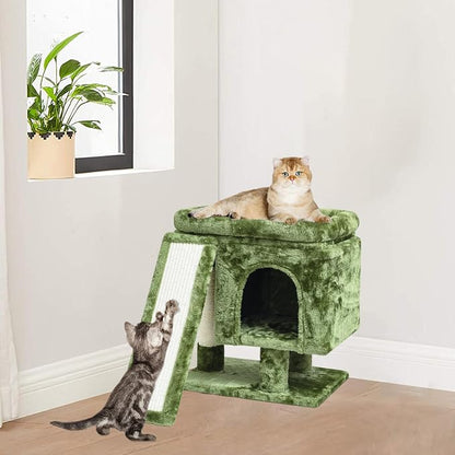 YANDLVY Small Cat Tower for Cats, Cute Cat Tree for Indoor Cats, Kittens Condo - Image 4