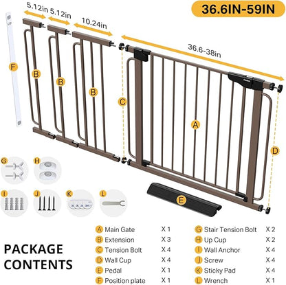 Cumbor 36.6-59" Extra Wide Baby Gate - Image 9