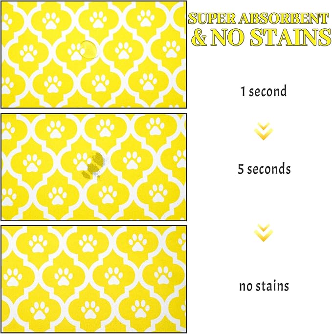 Dog Food Mat 17X30 Inch Pet Feeding Absorbent Mats - Image 3