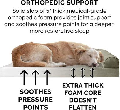 Furhaven Orthopedic Dog Bed for Large Dogs w/ Removable Bolsters & Washable - Image 5