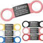 Anavia Slide On Silent Pet ID Tags, S/M/L/XL Personalized Black Stainless Steel by Anavia