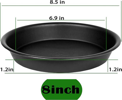 2 Pack of 8 inch Plant Saucer Clear, Heavy Duty Plastic Plant Water Tray 8 inch - Image 2