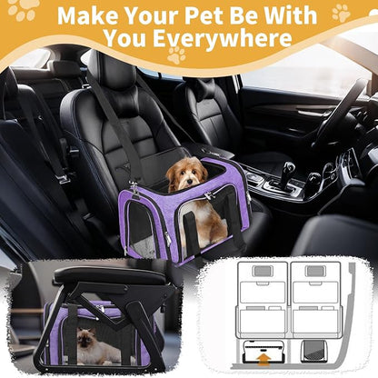 Soft-Sided Cat/Dog/Pet Carrier, Collapsible Pets Travel Carriers - Image 7