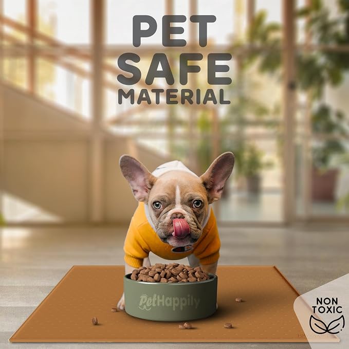 Dog Food Mat - 28x18 Raised Edges Dogs Mat - Image 3