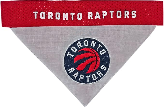 NBA Dog Bandana -Toronto Raptors Reversible Pet Bandana. 2 Sided Home & Away - Image 2