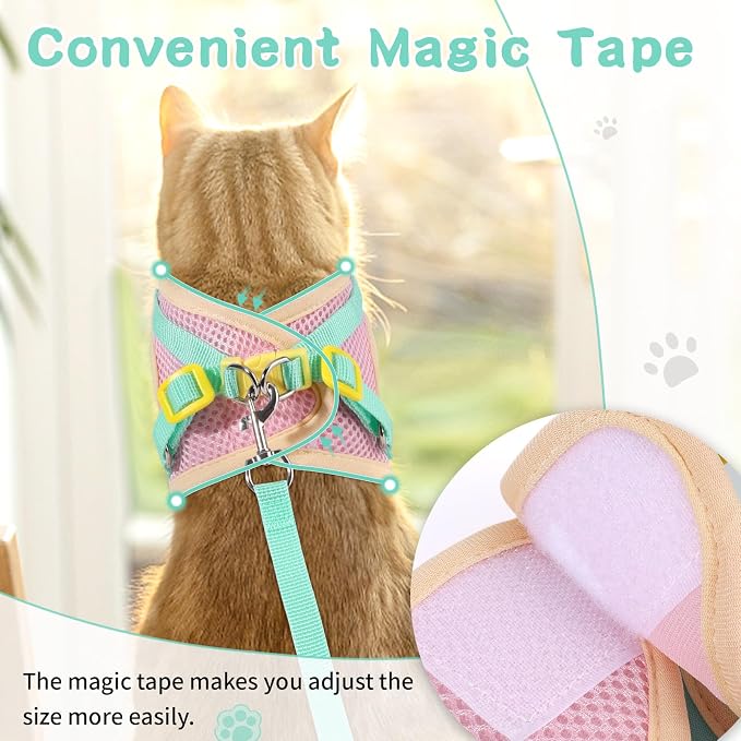 Cat Harness and Leash Set for Walking Escape Proof, Adjustable Kitten Harness - Image 6