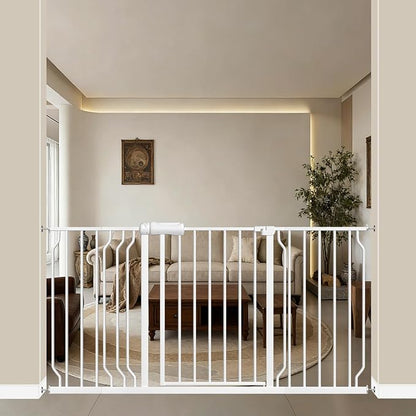 WAOWAO Baby Gate 57.48-62.17" Extra Wide Pressure Mounted Walk Through Swing by WAOWAOBABYSAFETYPRODUCTS