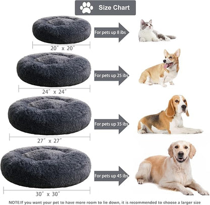 WNPETHOME Calming Dog Bed & Cat Bed, Anti-Anxiety Donut Small Dog Beds - Image 6