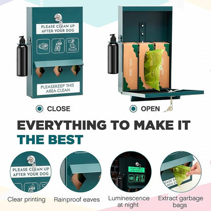 Qinyoung Pet Waste Station, Includes 600 Roll Bags, Dog Waste Station - Image 4