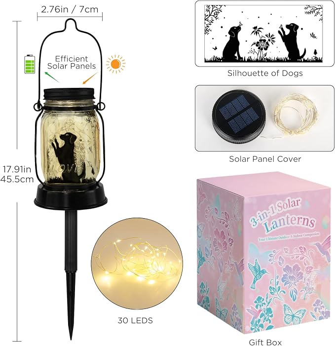 kyoryuger Dog Lover Gifts for Women/Mom/Grandma//Sister, Dog Butterfly Solar - Image 4