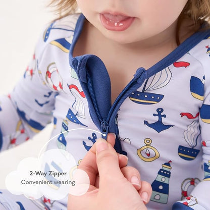 pureborn Baby Infant Boys Girls Sleeper Snug Fit Viscose from Bamboo Pajamas - Image 5