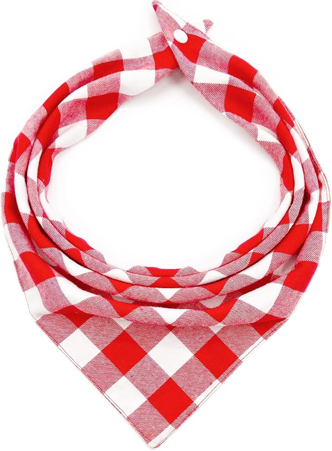 Christmas Plaid Dog Bandana by ZIRVYIR