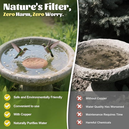 NNG 3 Pack Bird Bath Copper Disk, 1mm Thick Reinforced 99.9% Pure Copper Bird - Image 2