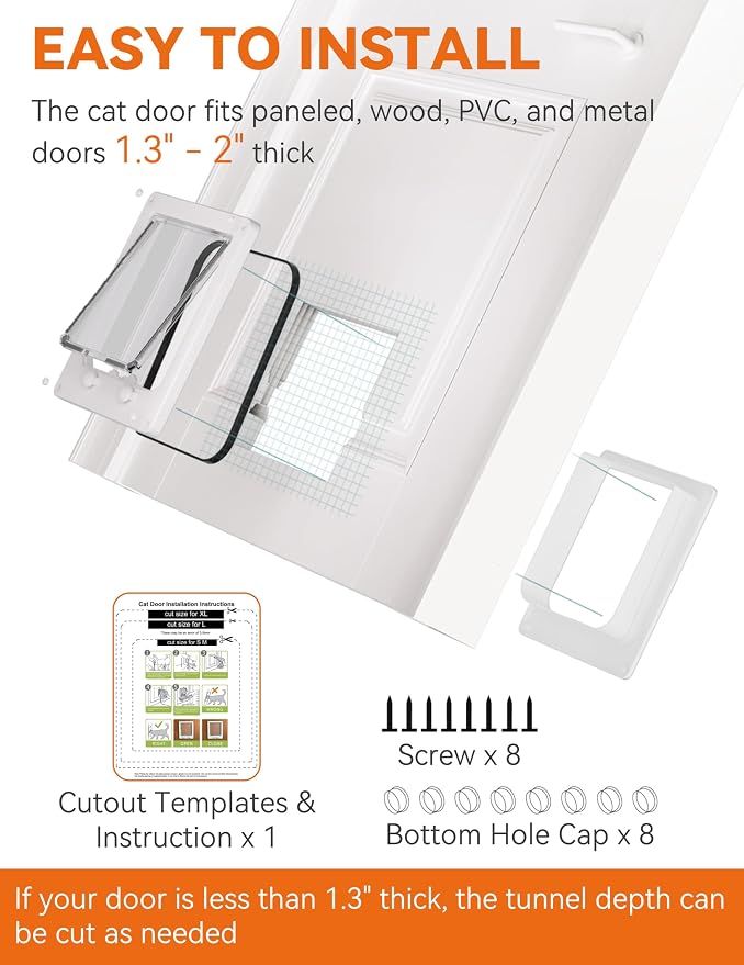LIBBEPET Cat Door Interior Door, Indoor Cat Doors, X-Large Pet Doors - Image 6