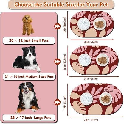 Cat Food Mat 24''x16'', Absorbent Cat Mats - Image 4