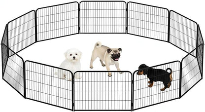 BestPet Dog Playpen 24 Inch 12 Panels Heavy Duty Metal Pet Exercise Pen Without by BestPet