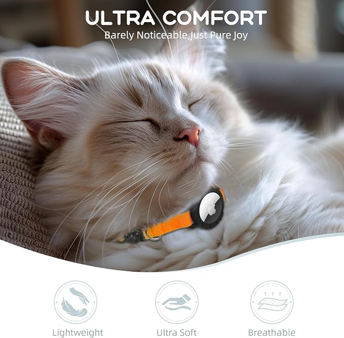 AirTag Cat Collars, Stretchy Collar - Image 2