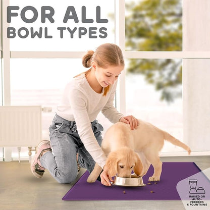 Dog Food Mat - Raised Edges Dogs Mat - Image 6
