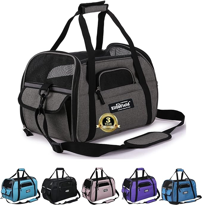 EliteField Soft Pet Carrier Soft Sided Dog Puppy Cat Carrier Travel Bag by EliteField