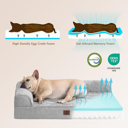EHEYCIGA Orthopedic Dog Bed Medium Size Dogs, Memory Foam Dog Bed - Image 4