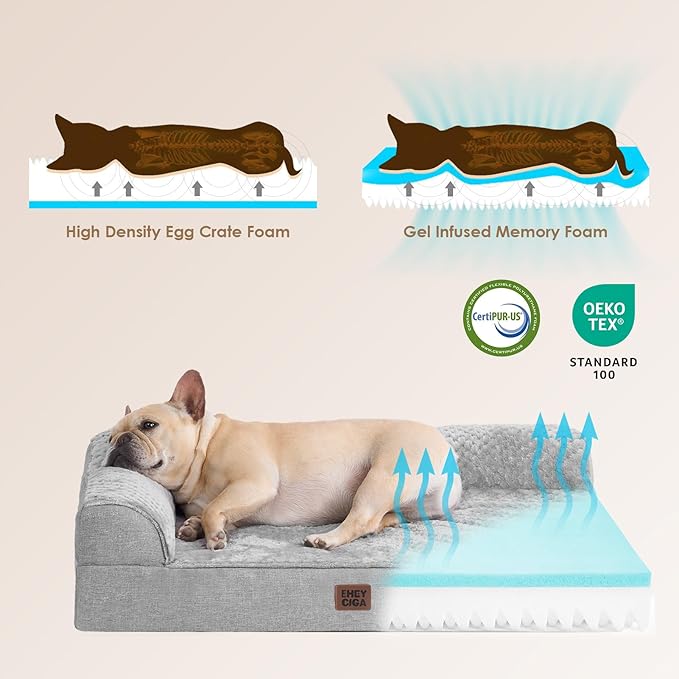 EHEYCIGA Memory Foam Dog Bed Large Size Dogs, Orthopedic Dog Bed Large - Image 4