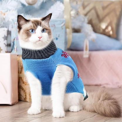 Pet Christmas Dog Sweaters Cute Animal Snowman Printed Puppy Xmas Costumes - Image 7