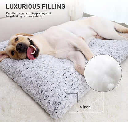 KSIIA Washable Dog Bed Deluxe Plush Dog Crate Beds Comfy Kennel Pad Anti-Slip - Image 2