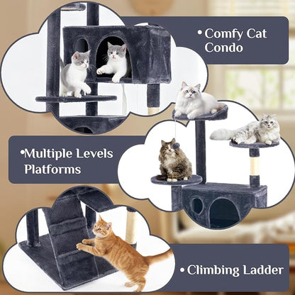 Sweetcrispy 80 Inch Cat Tree Tower, Indoor Cat Condo - Image 4