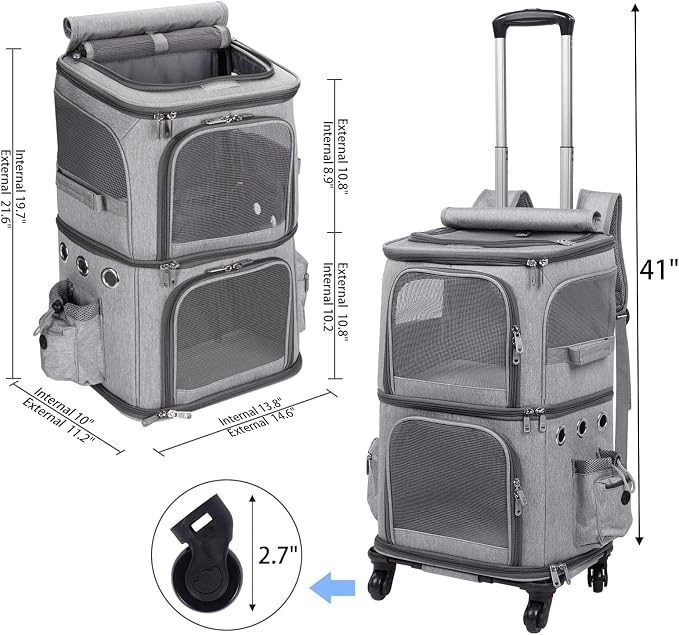 Double-Compartment Pet Carrier Backpack - Image 6