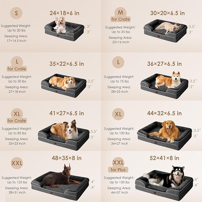 EHEYCIGA Orthopedic Dog Bed for Small Dogs, Waterproof Memory Foam Small Pet - Image 2