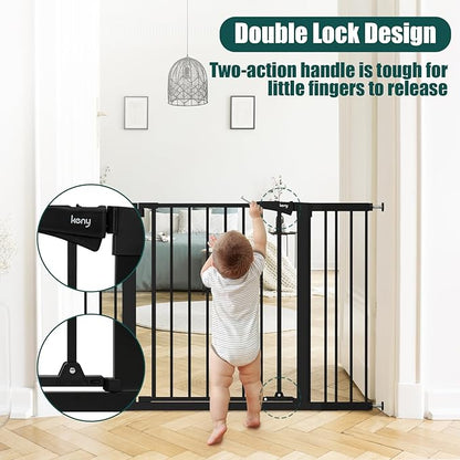 keny 29.7"-46" Baby Gate for Stairs, Auto Close Dog Gates for Doorways - Image 2