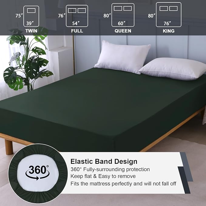 Queen Mattress Protector Waterproof, Fitted Sheet Style Breathable Mattress - Image 5