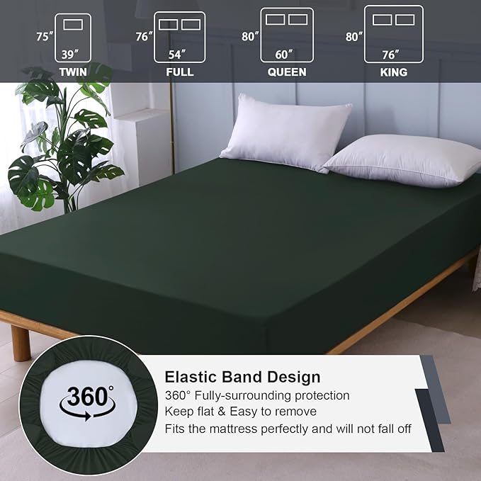 Full Mattress Protector Waterproof, Fitted Sheet Style Breathable Mattress Cover - Image 5