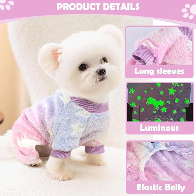 Dog Sweaters Small Girl Warm Fleece Pajamas, Cute Extra Small Dog Clothes - Image 4