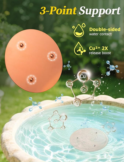 Mellbree 3-Pack Bird Bath Copper Disk, 0.6mm Reinforced 99.99% Pure Copper - Image 5