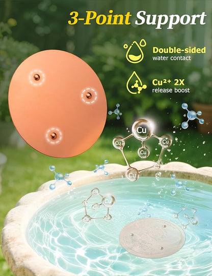 Mellbree 2-Pack Bird Bath Copper Disk, 0.6mm Reinforced 99.99% Pure Copper - Image 5