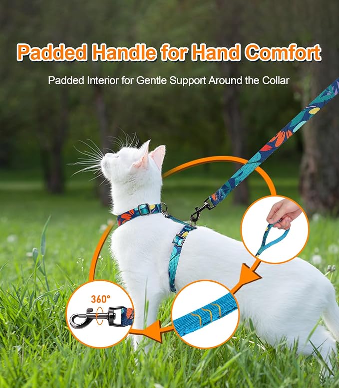 Halypet Cat Harness and Leash Set, 3-in-1 Adjustable & Lightweight, Escape-Proof - Image 5