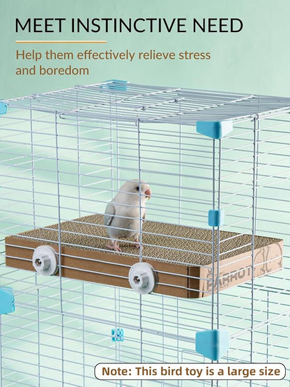 12.3 Inch Paper Bird Toys, Bird Platform, Parrot Toy, Help Birds Clean Beak - Image 3