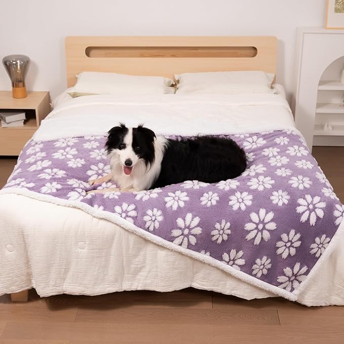 Waterproof Blanket for Dog Puppy Cat, Cute 3D Textured Flower Dog Blanket for - Image 6