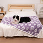 Waterproof Blanket for Dog Cat or Adult, Cute 3D Textured Flower Dog Blanket by Yaning