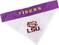 Pets First Collegiate Pet Accessories, Reversible Bandana, LSU Tigers, by PETSFIRST