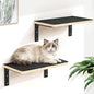 2PCS Cat Wall Shelves with Felt Board, 17x9.85 Inch Solid Wood Cat Wall by Chuiendi